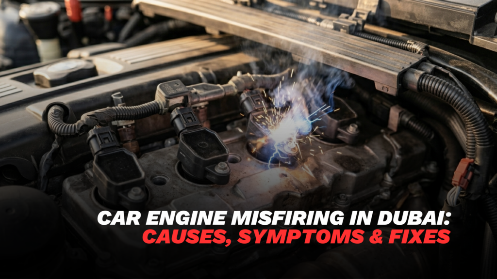 car engine misfiring Dubai mechanic diagnosing engine issue