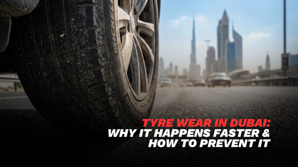 tyre wear Dubai uneven tyre tread inspection car workshop