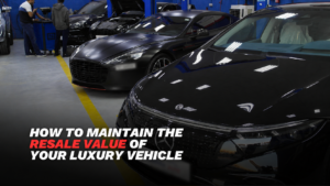 luxury vehicle maintained professionally to preserve resale value