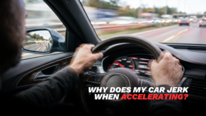Car jerks when accelerating being diagnosed at a Dubai auto workshop